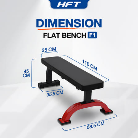 ม้านั่งยกน้ำหนัก แบบราบ HOMEFITTOOLS FLAT BENCH F1_2